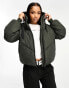 Фото #2 товара Vero Moda padded jacket with contrast trim detail in khaki