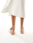 Фото #2 товара ASOS DESIGN Jada double buckle espadrille sandals in white