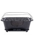 Фото #2 товара Heavy Duty Pre-Seasoned Cast Iron Portable Grill, 14"x12" Grilling Surface, Outdoor Hibachi-Charcoal Grill, Tabletop Charcoal Rectangle BBQ Portable Grill Stove