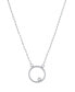 Clear Cubic Zirconia Circle Necklace