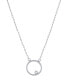 ფოტო #1 პროდუქტის Clear Cubic Zirconia Circle Necklace