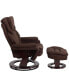 Фото #5 товара Multi-Position Recliner & Ottoman With Swivel Wood Base