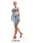 Never Fully Dressed Petite Jaspre mini skirt in denim