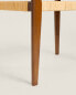 Wood and rattan stool