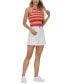 Women's Striped Crochet Halter Tank