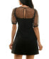 ფოტო #2 პროდუქტის Juniors' Imitation Pearl Scuba-Crepe Skater Dress