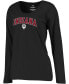 ფოტო #3 პროდუქტის Women's Black Indiana Hoosiers Campus Long Sleeve T-shirt