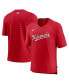 ფოტო #2 პროდუქტის Men's Red Washington Nationals Authentic Collection Pregame Raglan Performance V-Neck T-shirt