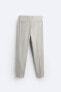 TEXTURED SUIT TROUSERS