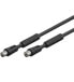 Фото #1 товара Wentronic Antenna Cable with Ferrite (80 dB) - Double Shielded - 3.5 m - Coaxial - Coaxial - Black