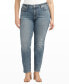 ფოტო #1 პროდუქტის Plus Size Suki Mid Rise Curvy Fit Straight Jeans