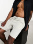 Фото #4 товара Only & Sons linen mix shorts in white and grey pinstripe