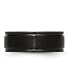 ფოტო #3 პროდუქტის Stainless Steel Brushed Black IP-plated 8mm Band Ring