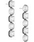 ფოტო #3 პროდუქტის Rhodium-Plated Harmonia Linear Drop Earrings