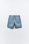 Trf mid-rise denim bermuda shorts