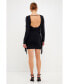 Фото #5 товара Women's Low-Back Mini Dress WIth Fringe