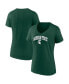 ფოტო #1 პროდუქტის Women's Green Michigan State Spartans Evergreen Campus V-Neck T-shirt
