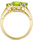 ფოტო #2 პროდუქტის Peridot (3 ct. t.w.) & Diamond (1/10 ct. t.w.) Open Cluster Ring in 14k Gold