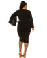 ფოტო #5 პროდუქტის Plus Size Clementine Slit Sleeve Dress