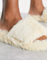 Фото #3 товара Loungeable super fluffy slider slipper in cream