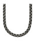 ფოტო #1 პროდუქტის Stainless Steel Antiqued 24 inch Box Chain Necklace