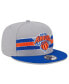 Men's Gray New York Knicks Chenille Band 9FIFTY Snapback Hat