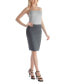 Women's Knee Length Elastic Waist Pencil Skirt