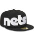 Фото #1 товара Панама New Era мужская черная Brooklyn Nets Checkerboard UV 59FIFTY Fitted Hat