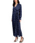 Фото #1 товара Women's Printed Collared Faux-Wrap Maxi Dress