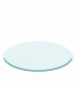 24 Inch Round Tempered Glass Table Top Clear Glass 3/8" Inch Thick Beveled Polished Edge