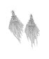 ფოტო #1 პროდუქტის Women's Silver Bling Cluster Drop Earrings