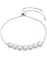 ფოტო #1 პროდუქტის Cultured Freshwater Pearl (7-1/2-8m) Bolo Bracelet in Sterling Silver
