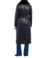 ფოტო #2 პროდუქტის Women's Faux-Fur-Trim Faux-Leather Trench Coat