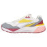 Фото #3 товара Puma RsMetric Lace Up Womens Grey, Pink, White, Yellow Sneakers Casual Shoes 39