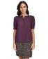 ფოტო #1 პროდუქტის Women's Short Sleeve Button-Front Blouse