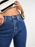 Фото #5 товара NA-KD high waist straight leg jeans in mid blue