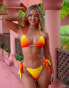 Фото #3 товара Moda Minx X Amber Jepson Amour triangle bikini top in tequila sunrise