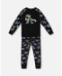 Фото #1 товара Baby Boy Organic Cotton Two Piece Pajama Set Black Printed Neon Dino - Infant