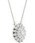 ფოტო #5 პროდუქტის Lab Grown Diamond Sunburst 18" Pendant Necklace (1/2 ct. t.w.) in Sterling Silver