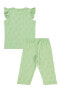 Kız Çocuk Pijama Takımı 10-13 Yaş Yeşil İncir