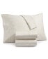 Фото #1 товара Bergen House Floral Vine 100% Certified Egyptian Cotton 1000 Thread Count 4 Pc. Sheet Set, King