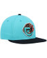 Men's Turquoise, Black Vancouver Grizzlies Hardwood Classics Team Two-Tone 2.0 Snapback Hat turquoise, black - фото #4