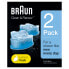 Braun Clean & Renew Refill Cartridges CCR – 2 Pack - Cleaning cartridge - Blue - Braun - Braun Clean&Charge - 395 g - 89 mm