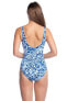 LAUREN Ralph Lauren Women's 236192 One-Piece BLUE Swimsuit Size 12