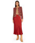 ფოტო #6 პროდუქტის Women's Satin Midi Skirt