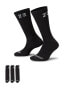 Jordan Essentials 3 pack crew socks in black