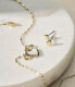 Фото #6 товара Romantic gold-plated pearl jewelry set I Heart You JF04246SET (necklace, earrings)