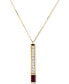 ფოტო #1 პროდუქტის Ruby (3/4 ct. t.w.) & Diamond (3/8 ct. t.w.) Linear 16" Pendant Necklace in 14k Gold