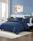 Longdale Solid Stripe Brushed Microfiber 2 Piece Duvet Cover Set, Twin