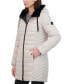 Фото #6 товара Women's Faux-Fur-Trim Hooded Packable Puffer Coat